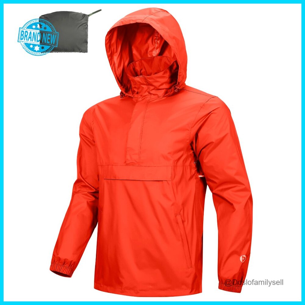 Lightweight Packable Rain Pullover Waterproof Jac… - image 1
